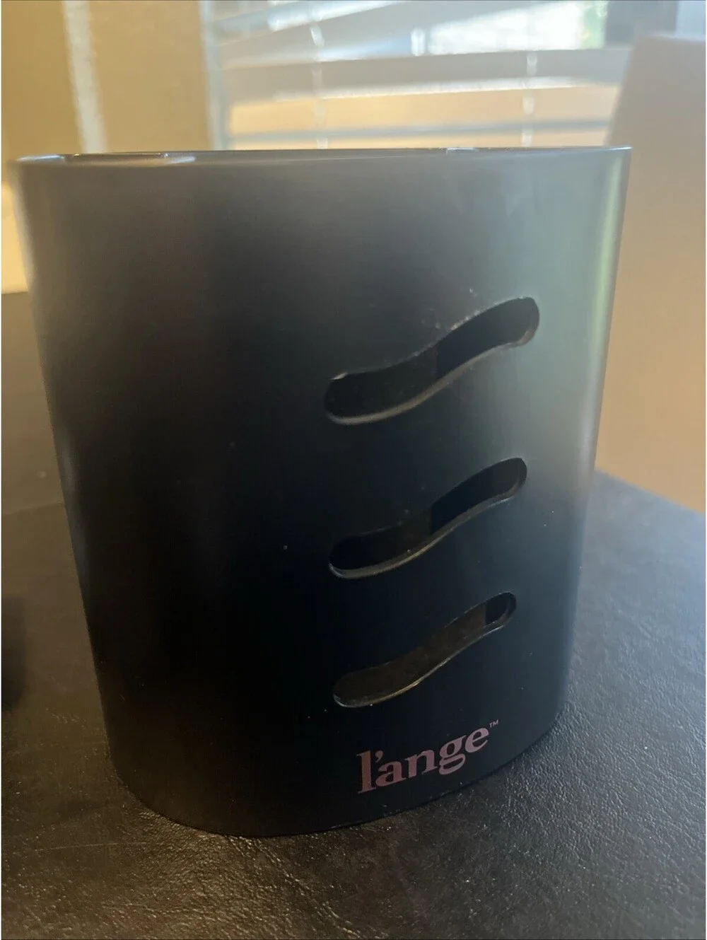 L’ange 2 in 1 Volumizing Brush Hair Dryer AB313 3” Black Lange Rose Gold Works
